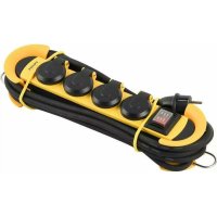 PHILIPS SPN5140YB/GRS Πολύπριζο 4 Θέσεων με Διακόπτη και Καλώδιο 3m Μαύρο 0038250