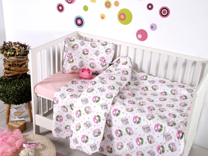 SB HOME Σετ Σεντόνια Κούνιας Εμπριμέ Baby Elvin Pink 120χ160εκ. 0024387 SB HOME Σετ Σεντόνια Κούνιας Εμπριμέ Baby Elvin Pink 120χ160εκ. 0024387