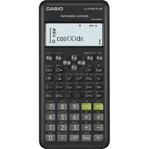 CASIO FX-570ES Αριθμομηχανή  Επιστημονική Plus 2nd Edition, 15 Ψηφίων σε Μαύρο Χρώμα (6-FX-570ESP) 0004724