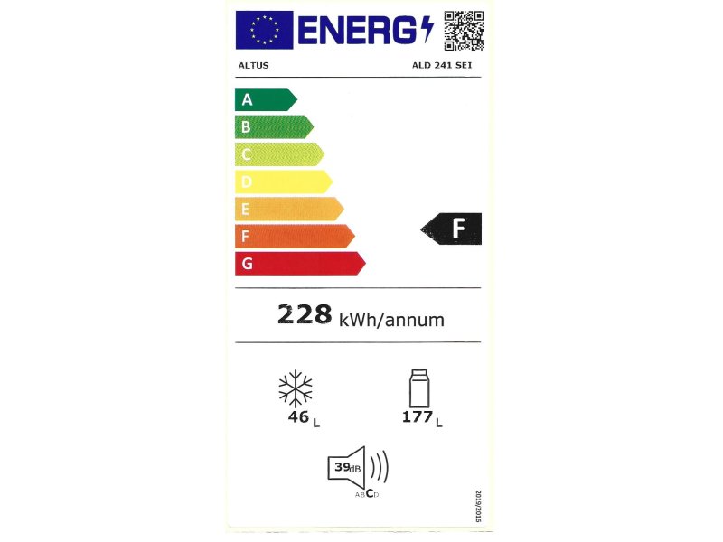 ALTUS ALD 241 Δίπορτο Ψυγείο 223lt - A+ - Λευκό - (Π x Υ x Β): 54 x 146.5 x 60 cm 0012830 ALTUS ALD 241 Δίπορτο Ψυγείο 223lt - A+ - Λευκό - (Π x Υ x Β): 54 x 146.5 x 60 cm 0012830