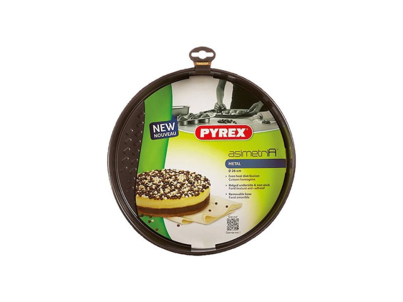 PYREX Asimetria Φόρμα Κέικ με Αντικολλητική Επίστρωση Στρογγυλή 26cm (304014) 0022692 PYREX Asimetria Φόρμα Κέικ με Αντικολλητική Επίστρωση Στρογγυλή 26cm (304014) 0022692