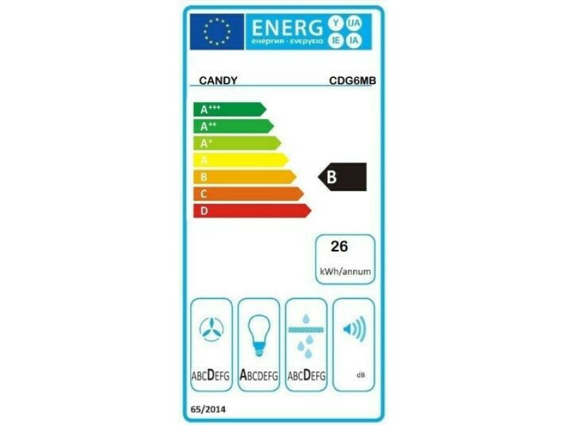 CANDY CDG6MB Απορροφητήρας Καμινάδα 60cm Μαύρος - 310m³/h 0032075 CANDY CDG6MB Απορροφητήρας Καμινάδα 60cm Μαύρος - 310m³/h 0032075