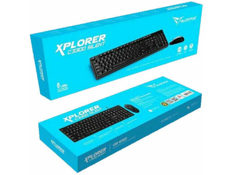 ALCATROZ C3300 USB WIRED SILENT COMBO Πληκτρολόγιο και Ποντίκι XPLORER 0032743 ALCATROZ C3300 USB WIRED SILENT COMBO Πληκτρολόγιο και Ποντίκι XPLORER 0032743