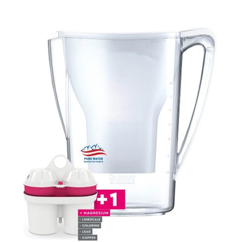 BWT AQUAlizer Home Κανάτα Φιλτραρίσματος Νερού Λευκή 2,7lt/1.5lt + 1 Ανταλλακτικό Φίλτρο Εμπλουτισμένο με Μαγνήσιο (Made in Austria) 0034521