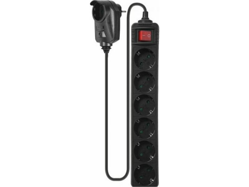 SONORA S1PSB601 Πολύπριζο Ασφαλείας 7 Θέσεων με Διακόπτη και Καλώδιο 1.5m Μαύρο 0034945 SONORA S1PSB601 Πολύπριζο Ασφαλείας 7 Θέσεων με Διακόπτη και Καλώδιο 1.5m Μαύρο 0034945
