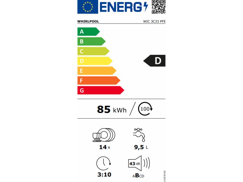 WHIRLPOOL WIC 3C33 PFE Πλήρως Εντοιχιζόμενο Πλυντήριο Πιάτων για 14 Σερβίτσια Π59.8xY82εκ. Inox 0035274 WHIRLPOOL WIC 3C33 PFE Πλήρως Εντοιχιζόμενο Πλυντήριο Πιάτων για 14 Σερβίτσια Π59.8xY82εκ. Inox 0035274