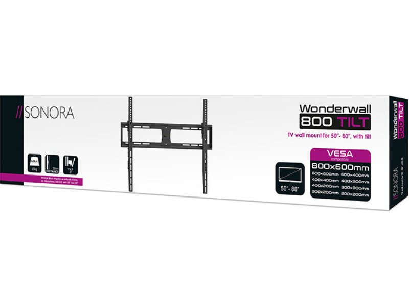 SONORA WonderWall 800 Tilt Βάση Τηλεόρασης Τοίχου έως 80 SONORA WonderWall 800 Tilt Βάση Τηλεόρασης Τοίχου έως 80