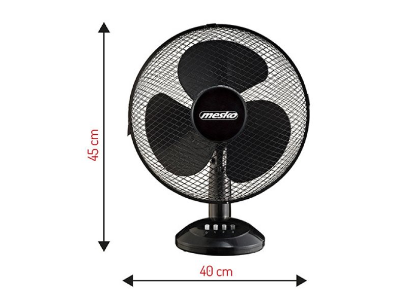 MESKO MS-7310 Επιτραπέζιος Ανεμιστήρας 45W Διαμέτρου 40cm Black 0038787 MESKO MS-7310 Επιτραπέζιος Ανεμιστήρας 45W Διαμέτρου 40cm Black 0038787