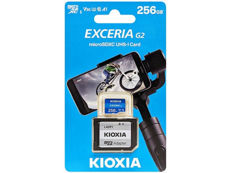 KIOXIA LMEX2L256GG2 4K MICRO SD 256GB WITH ADAPTER UHS I U3 V30 0039353 KIOXIA LMEX2L256GG2 4K MICRO SD 256GB WITH ADAPTER UHS I U3 V30 0039353
