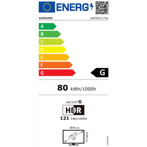 SAMSUNG UE55DU7172UXXH Smart Τηλεόραση 55