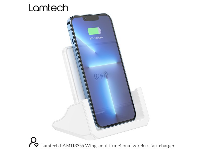 LAMTECH LAM113355 Ασύρματος Φορτιστής (Qi Pad) 15W Λευκός 0039575 LAMTECH LAM113355 Ασύρματος Φορτιστής (Qi Pad) 15W Λευκός 0039575