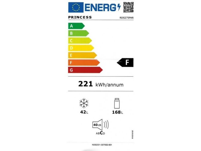 PRINCESS RDS275EPAR Ψυγείο Δίπορτο 210lt Υ143xΠ55xΒ55εκ. Inox 0039703 PRINCESS RDS275EPAR Ψυγείο Δίπορτο 210lt Υ143xΠ55xΒ55εκ. Inox 0039703