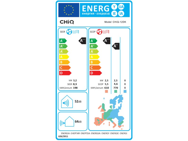IQ CHiQ 12DK Κλιματιστικό Inverter 12000 BTU A+++/A++ με Ιονιστή και WiFi 0040131 IQ CHiQ 12DK Κλιματιστικό Inverter 12000 BTU A+++/A++ με Ιονιστή και WiFi 0040131