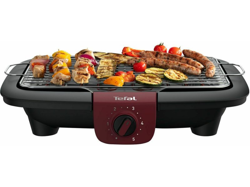 TEFAL BG90E5 BBQ Easygrill Επιτραπέζια Ηλεκτρική Ψησταριά Σχάρας 2300W με Ρυθμιζόμενο Θερμοστάστη 37x23.5εκ. 0040132 TEFAL BG90E5 BBQ Easygrill Επιτραπέζια Ηλεκτρική Ψησταριά Σχάρας 2300W με Ρυθμιζόμενο Θερμοστάστη 37x23.5εκ. 0040132