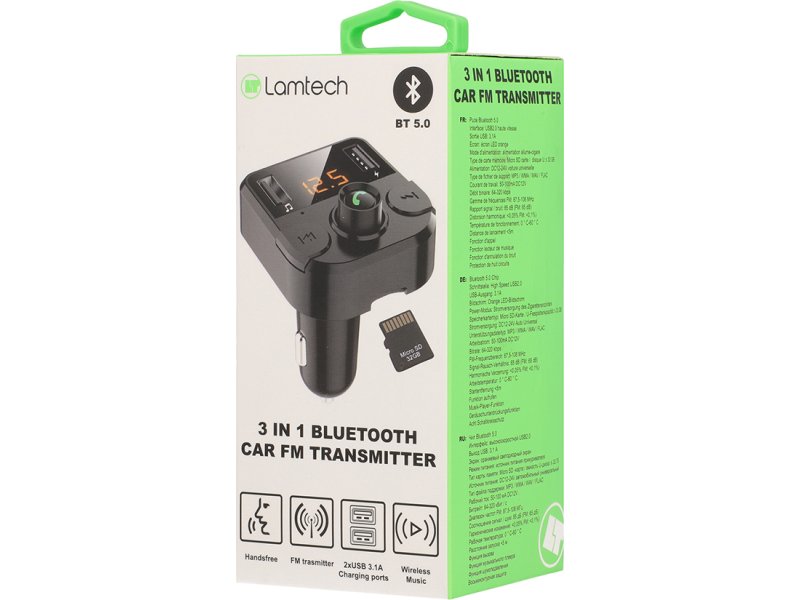 LAMTECH LAM114390 FM Transmitter Αυτοκινήτου με USB / Bluetooth 0040459 LAMTECH LAM114390 FM Transmitter Αυτοκινήτου με USB / Bluetooth 0040459