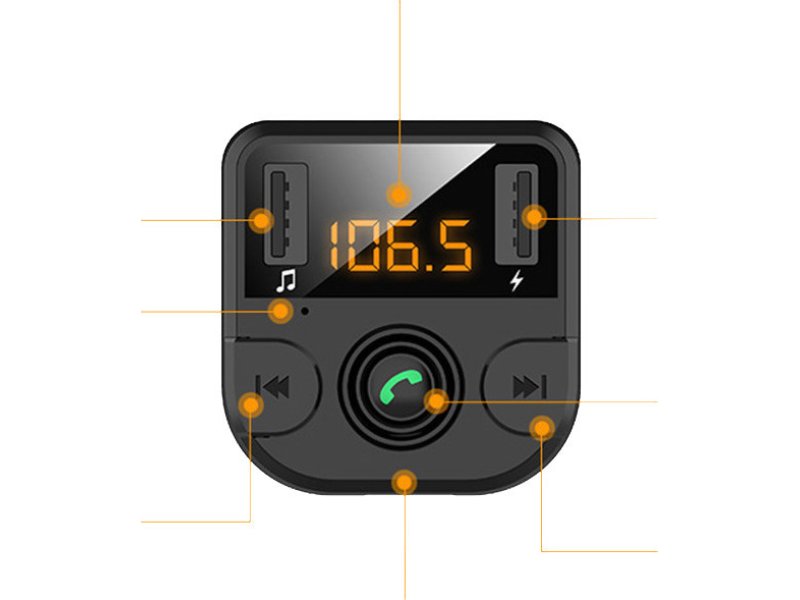 LAMTECH LAM114390 FM Transmitter Αυτοκινήτου με USB / Bluetooth 0040459 LAMTECH LAM114390 FM Transmitter Αυτοκινήτου με USB / Bluetooth 0040459