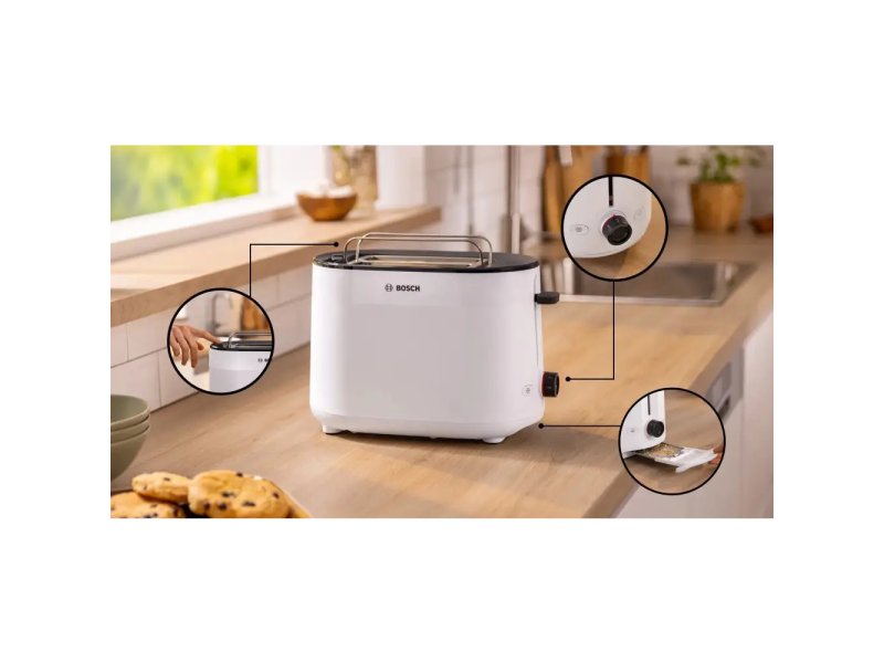 BOSCH TAT2M121 MyMoment Φρυγανιέρα 2 Θέσεων 950W Λευκή 0040630 BOSCH TAT2M121 MyMoment Φρυγανιέρα 2 Θέσεων 950W Λευκή 0040630