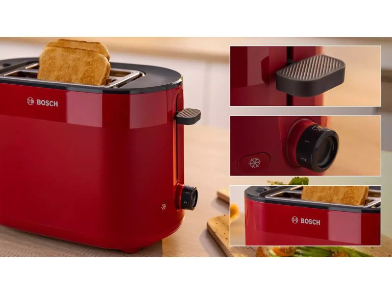 BOSCH TAT2M124 MyMoment Φρυγανιέρα 2 Θέσεων 950W Κόκκινη 0040631 BOSCH TAT2M124 MyMoment Φρυγανιέρα 2 Θέσεων 950W Κόκκινη 0040631