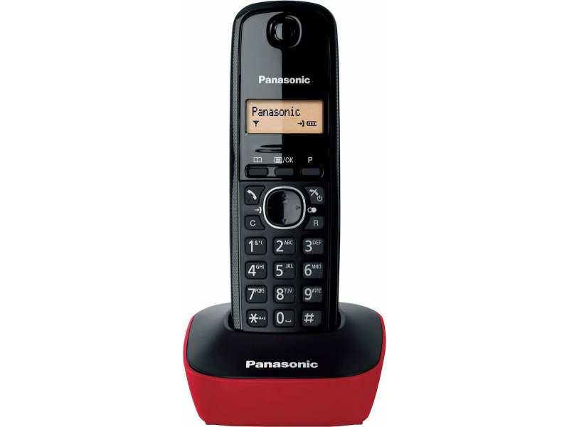 PANASONIC KX-TG1611SPR Ψηφιακό Ασύρματο Τηλέφωνο Μαύρο/Κόκκινο 0040646 PANASONIC KX-TG1611SPR Ψηφιακό Ασύρματο Τηλέφωνο Μαύρο/Κόκκινο 0040646