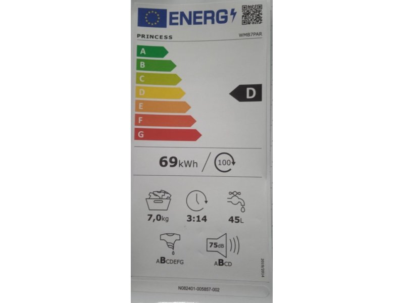 PRINCESS WMB 7 PAR Πλυντήριο Ρούχων 7kg - A Class 0040669 PRINCESS WMB 7 PAR Πλυντήριο Ρούχων 7kg - A Class 0040669