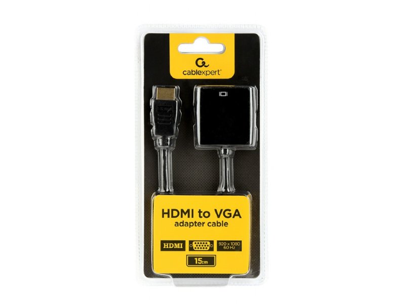 CABLEXPERT A-HDMI-VGA-04 Καλώδιο αντάπτορας HDMI Σε VGA CABLE SINGLE PORT Μαύρο 0040694 CABLEXPERT A-HDMI-VGA-04 Καλώδιο αντάπτορας HDMI Σε VGA CABLE SINGLE PORT Μαύρο 0040694