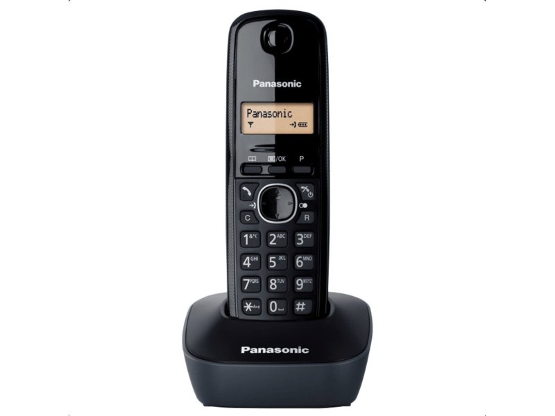 PANASONIC KX-TG1611SPH Ασύρματο Τηλέφωνο Μαύρο 0040790 PANASONIC KX-TG1611SPH Ασύρματο Τηλέφωνο Μαύρο 0040790
