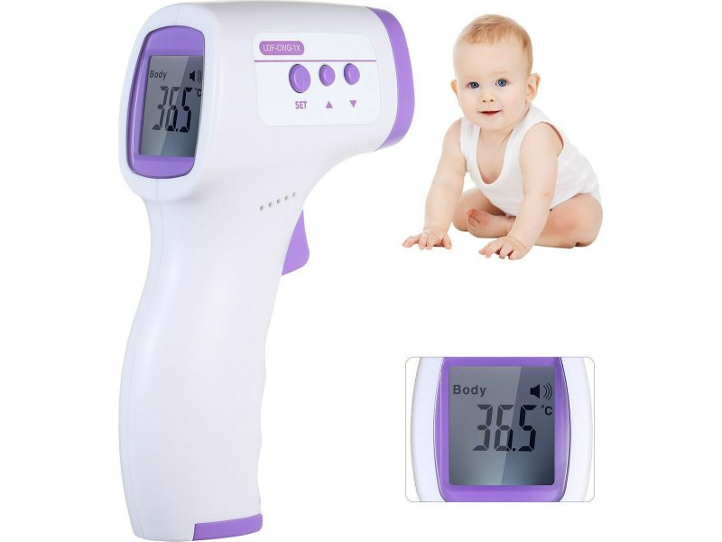 CLEVER 090045 THERM LDF CWQ 1X Ψηφιακό Θερμόμετρο Μετώπου με Υπέρυθρες Κατάλληλο για Μωρά Μωβ 0040791 CLEVER 090045 THERM LDF CWQ 1X Ψηφιακό Θερμόμετρο Μετώπου με Υπέρυθρες Κατάλληλο για Μωρά Μωβ 0040791