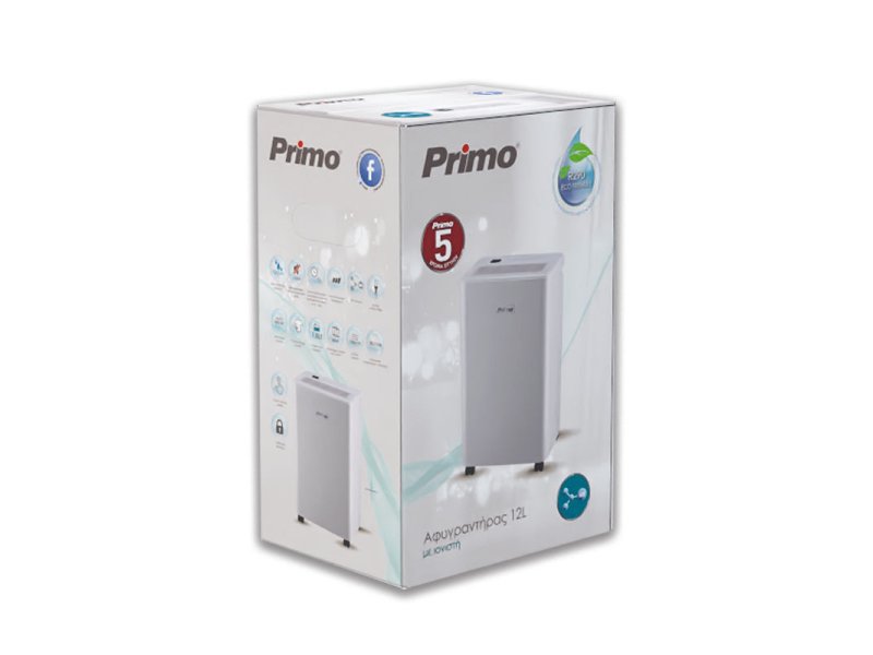PRIMO PRDH-45019i Αφυγραντήρας με Συμπιεστή και Ιονιστή 12lt 0040810 PRIMO PRDH-45019i Αφυγραντήρας με Συμπιεστή και Ιονιστή 12lt 0040810