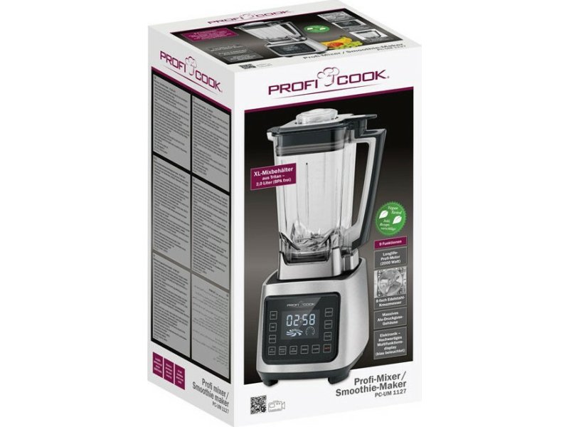 PROFI COOK PC-UM 1127 Μπλέντερ για Smoothies 2lt 2000W Inox 0040816 PROFI COOK PC-UM 1127 Μπλέντερ για Smoothies 2lt 2000W Inox 0040816