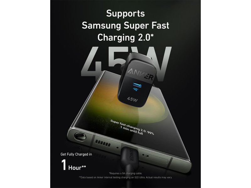 ANKER B2653312 Φορτιστής 2-Pack Χωρίς Καλώδιο με Θύρα USB-C 45W γρήγορη φόρτιση PPS για Samsung Galaxy S24 Ultra/S24/S23+/S23/S22/Note20, iPhone 16 Μαύρος 0040913 ANKER B2653312 Φορτιστής 2-Pack Χωρίς Καλώδιο με Θύρα USB-C 45W γρήγορη φόρτιση PPS για Samsung Galaxy S24 Ultra/S24/S23+/S23/S22/Note20, iPhone 16 Μαύρος 0040913