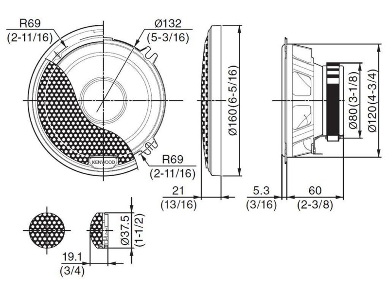 KENWOOD KFC-P503 Σετ Ηχεία Αυτοκινήτου 300319 KENWOOD KFC-P503 Σετ Ηχεία Αυτοκινήτου 300319