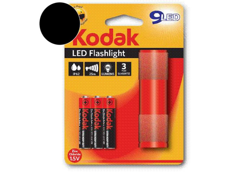 KODAK Φακός 9-LED Μαύρος + 3 x KODAK Μπαταρίες AAA 0012746 KODAK Φακός 9-LED Μαύρος + 3 x KODAK Μπαταρίες AAA 0012746