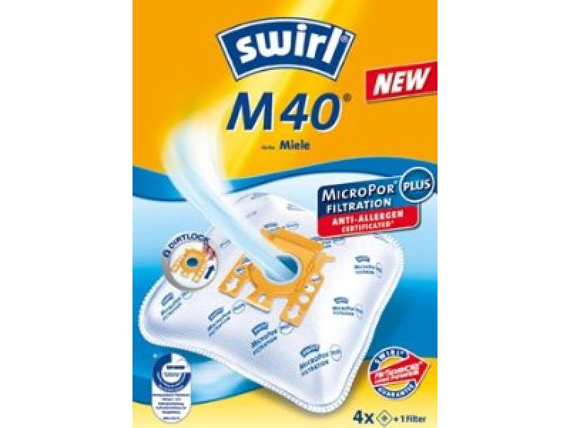 SWIRL M40/4 για Miele GN (4 σακούλες+1 φίλτρο) Hepa Micropor Σακούλες Ηλεκτρικής Σκούπας 0004198 SWIRL M40/4 για Miele GN (4 σακούλες+1 φίλτρο) Hepa Micropor Σακούλες Ηλεκτρικής Σκούπας 0004198