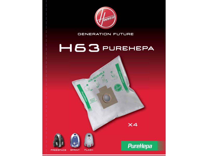 HOOVER H63 FREESPACE PURHERA Σακούλες Ηλεκτρικής Σκούπας 100565 HOOVER H63 FREESPACE PURHERA Σακούλες Ηλεκτρικής Σκούπας 100565