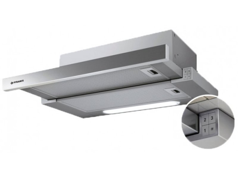 PYRAMIS 065006401 turbo slim inox απορροφητήρας 60cm - 600 m3/h 0005688 PYRAMIS 065006401 turbo slim inox απορροφητήρας 60cm - 600 m3/h 0005688