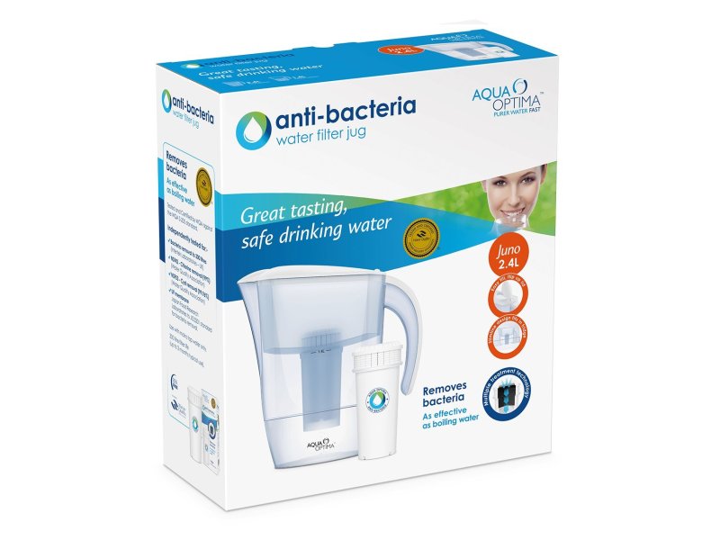 AQUA OPTIMA AJ0100 JUNO Κανάτα Φιλτραρίσματος Νερού 2,4Lt + 1 Αντιβακτηριδιακό Φίλτρο 3 Μηνών 0008149 AQUA OPTIMA AJ0100 JUNO Κανάτα Φιλτραρίσματος Νερού 2,4Lt + 1 Αντιβακτηριδιακό Φίλτρο 3 Μηνών 0008149
