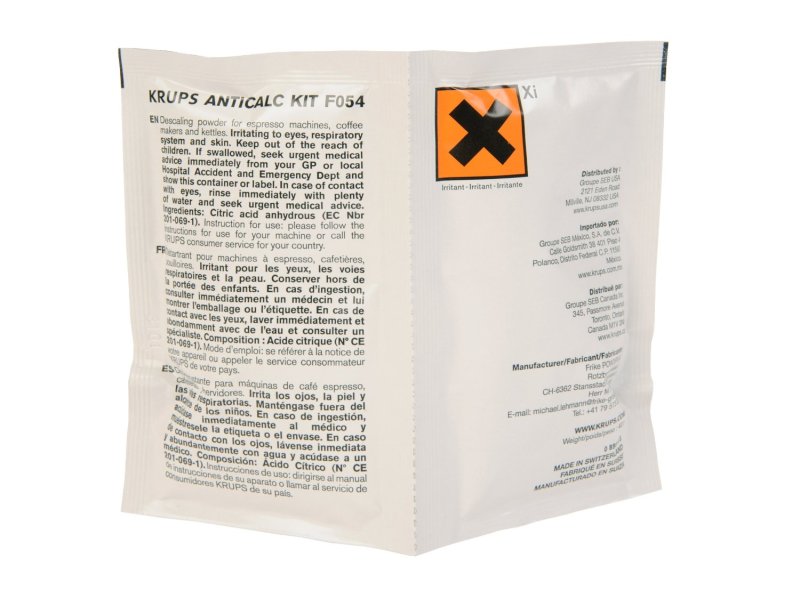 KRUPS F054001B (f054) Κιτ Αφαλάτωσης για Μηχανές Espresso & Πολυροφημάτων 0008080 KRUPS F054001B (f054) Κιτ Αφαλάτωσης για Μηχανές Espresso & Πολυροφημάτων 0008080