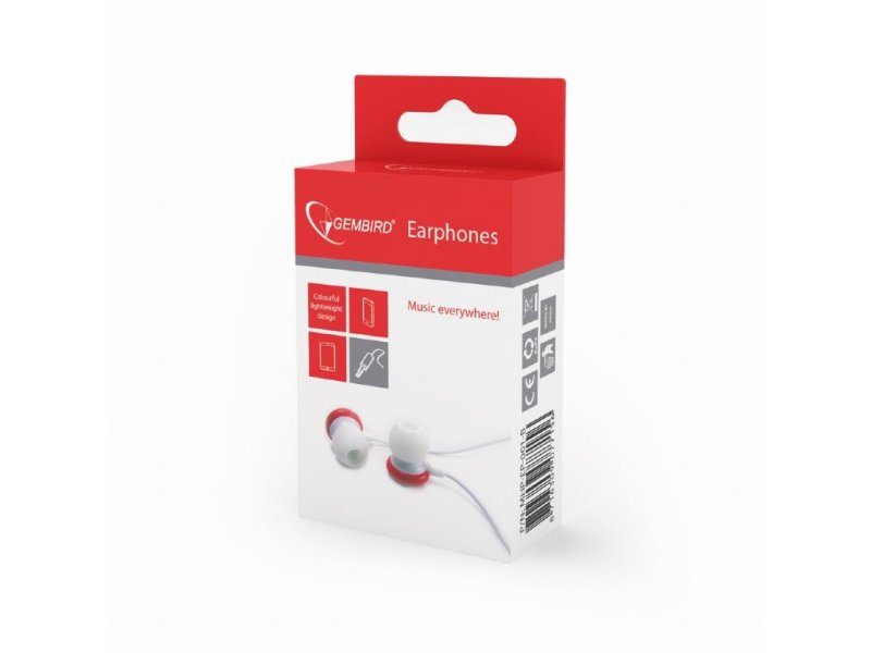 GEMBIRD MHP-EP-001-R Candy In-Ear Ακουστικά Κόκκινα 0013491 GEMBIRD MHP-EP-001-R Candy In-Ear Ακουστικά Κόκκινα 0013491