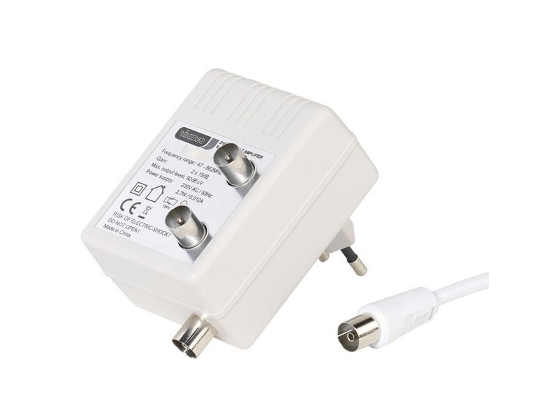 VIVANCO VZV 15-NJ (43076) Ενισχυτής Σήματος DVB-C/DVB-T Λευκός 0014524 VIVANCO VZV 15-NJ (43076) Ενισχυτής Σήματος DVB-C/DVB-T Λευκός 0014524