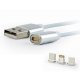 CABLEXPERT Μαγνητικό Καλώδιο 3 in 1 USB Charging Combo Cable - Silver 1m 0014788 CABLEXPERT Μαγνητικό Καλώδιο 3 in 1 USB Charging Combo Cable - Silver 1m 0014788