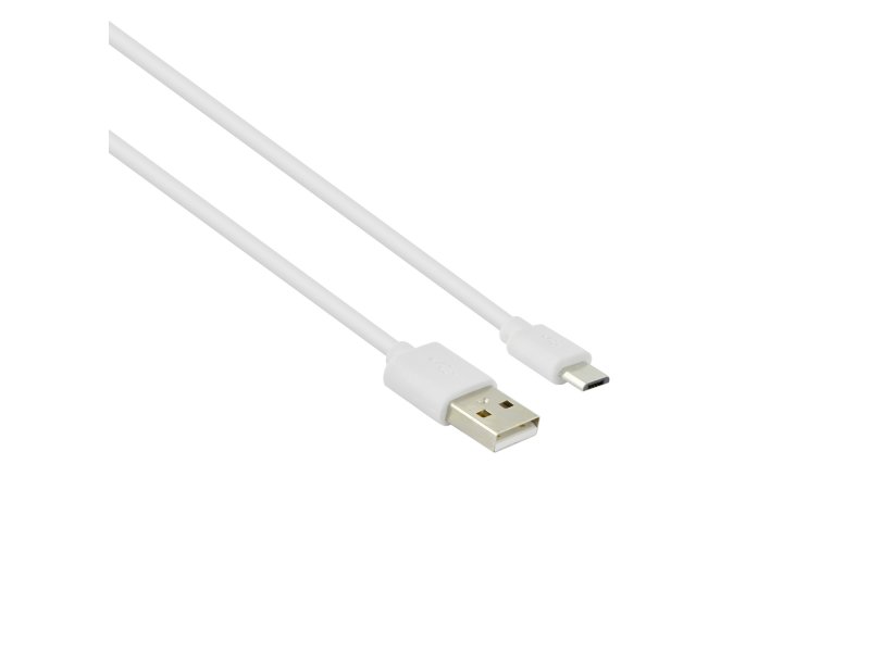 LAMTECH LAM440993 DATACABLE MICRO USB 2m White 0014611 LAMTECH LAM440993 DATACABLE MICRO USB 2m White 0014611