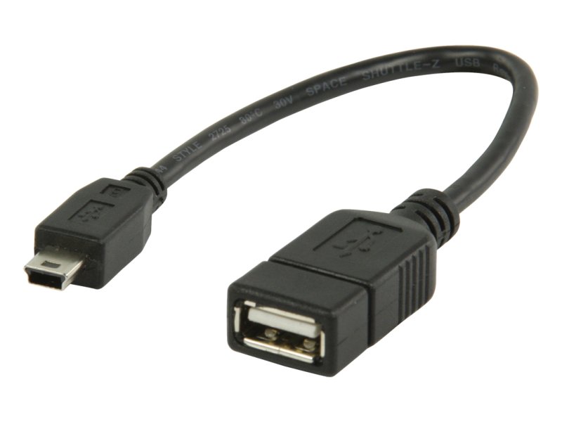 VALUELINE VLMP 60315 B0.20 Καλώδιο OTG USB 2.0 θηλ - USB mini 5-pin 0015084 VALUELINE VLMP 60315 B0.20 Καλώδιο OTG USB 2.0 θηλ - USB mini 5-pin 0015084