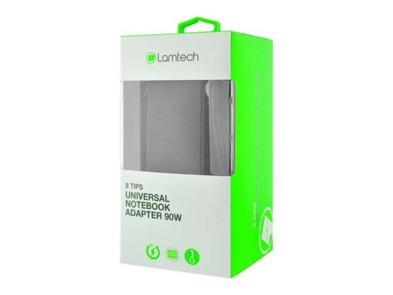 LAMTECH LAM100037 Universal Notebook Adapter 90W 19V-20V 8 Tips 0015577 LAMTECH LAM100037 Universal Notebook Adapter 90W 19V-20V 8 Tips 0015577