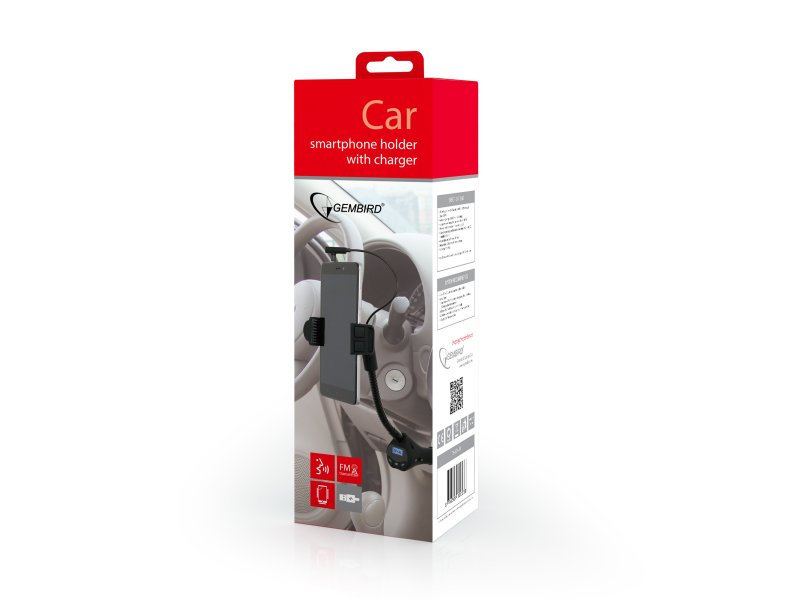 GEMBIRD TA-CHU3 4-IN-1 CAR SMARTPHONE HOLDER WITH CHARGER, FM TRASMITTER AND HANDSFREE FUNCTION 0015629 GEMBIRD TA-CHU3 4-IN-1 CAR SMARTPHONE HOLDER WITH CHARGER, FM TRASMITTER AND HANDSFREE FUNCTION 0015629