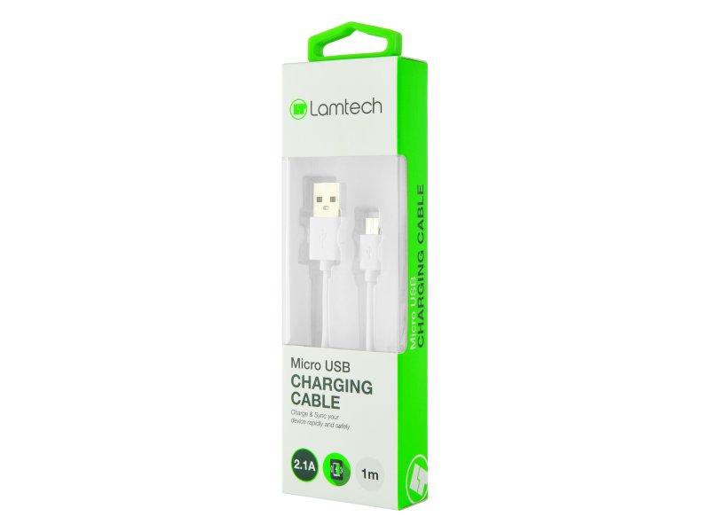 LAMTECH LAM440986 DATACABLE MICRO USB 1m για Android, Smartphones & Tables White 0014612 LAMTECH LAM440986 DATACABLE MICRO USB 1m για Android, Smartphones & Tables White 0014612