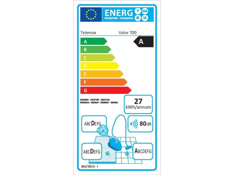 TELEMAX VALOR 700 Ηλεκτρική Σκούπα A/D/D/A - 700 W 0016777 TELEMAX VALOR 700 Ηλεκτρική Σκούπα A/D/D/A - 700 W 0016777