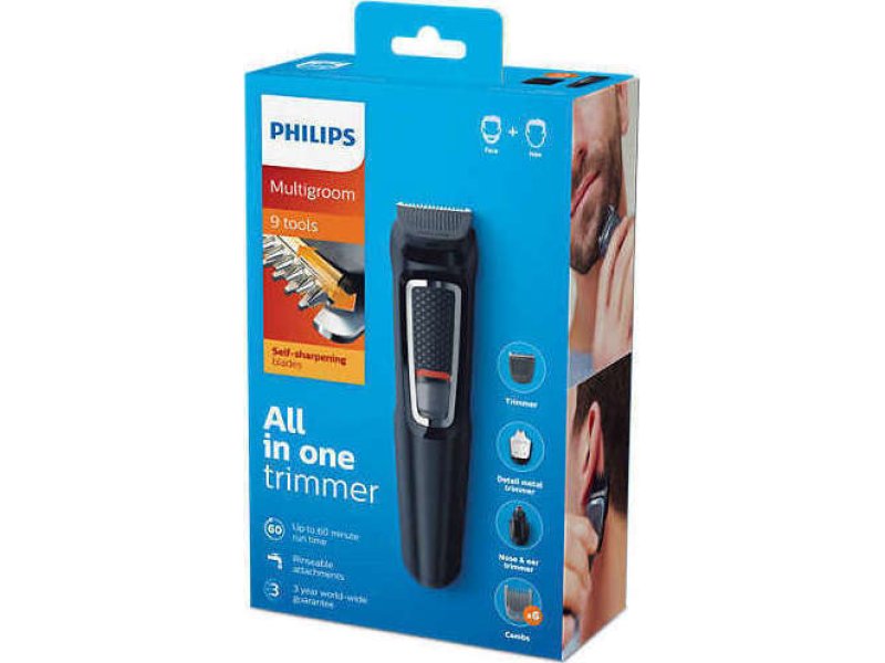 PHILIPS MG3740/15 Series 3000 Κουρευτική Μηχανή 9 in 1 Πρόσωπο και Μαλλιά 0017379 PHILIPS MG3740/15 Series 3000 Κουρευτική Μηχανή 9 in 1 Πρόσωπο και Μαλλιά 0017379