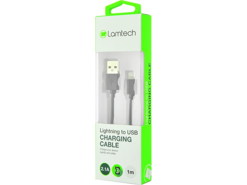 LAMTECH LAM444519 Datacable iPhone 5/6/7 1m (non MFi) - Black 0017422 LAMTECH LAM444519 Datacable iPhone 5/6/7 1m (non MFi) - Black 0017422