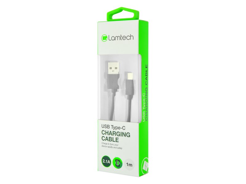 LAMTECH LAM442911 Datacable Type C 1m Black 0017420 LAMTECH LAM442911 Datacable Type C 1m Black 0017420