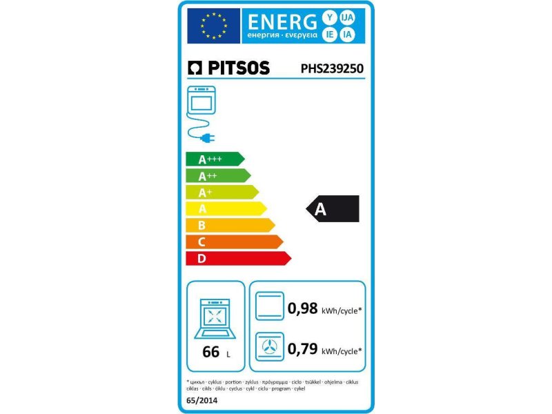 PITSOS PHS239250 Κεραμική Κουζίνα 66lt - A (Υ x Π x Β): 85 x 60 x 60 cm 0016259 PITSOS PHS239250 Κεραμική Κουζίνα 66lt - A (Υ x Π x Β): 85 x 60 x 60 cm 0016259